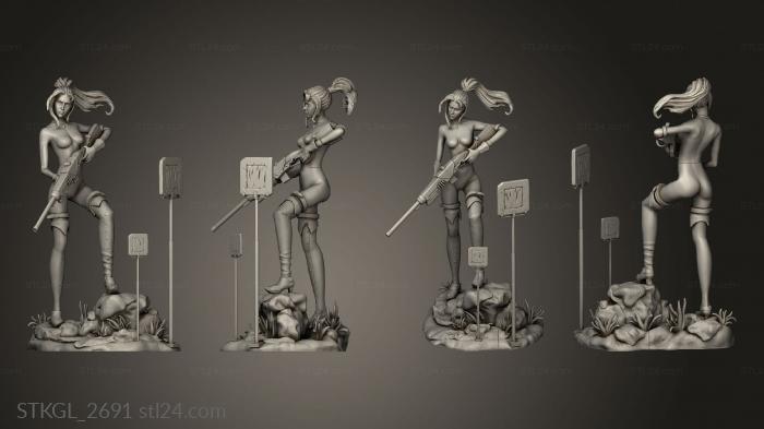 Figurines of girls (Caitlyn NSFW Split Base, STKGL_2691) 3D models for cnc