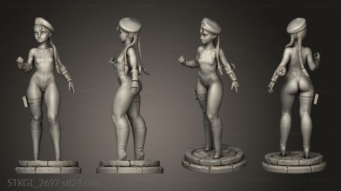 Figurines of girls (Cammy Base, STKGL_2697) 3D models for cnc