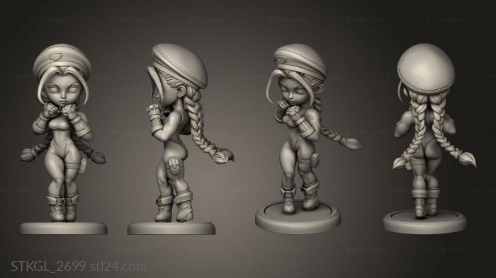 Figurines of girls (CAMMY ES Monster FAN, STKGL_2699) 3D models for cnc