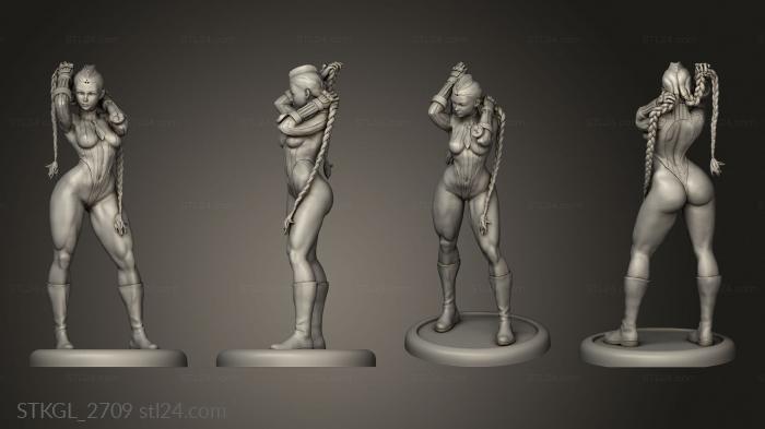 Figurines of girls (Cammy Р pulling hair copy, STKGL_2709) 3D models for cnc