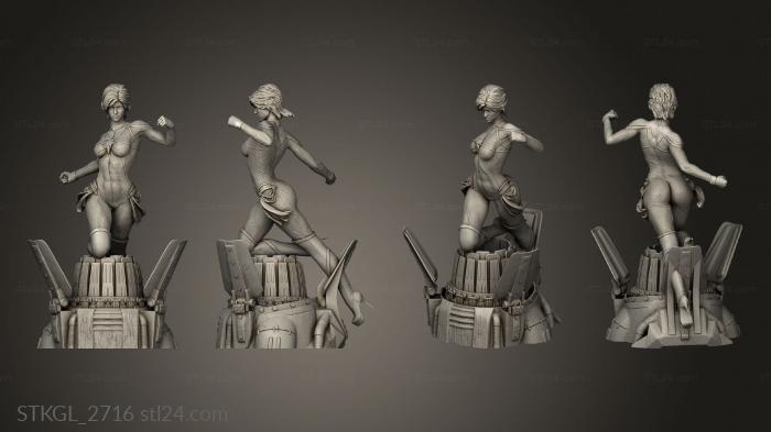 Figurines of girls (Captain Marvel, STKGL_2716) 3D models for cnc