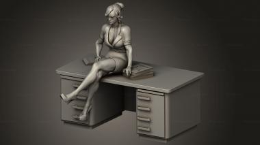 Figurines of girls (Modern Female sexy teacher, STKGL_2815) 3D models for cnc