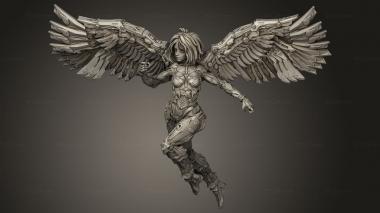 Figurines of girls (Cyborg Angel Diorama One Wings, STKGL_2893) 3D models for cnc