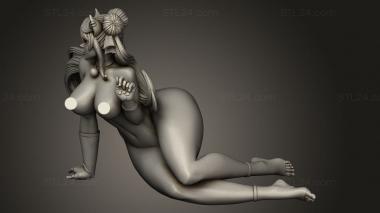 Figurines of girls (Furry Kitty nsfw with anal plug, STKGL_2997) 3D models for cnc