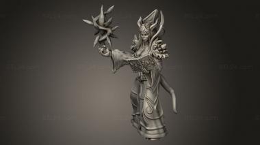 Figurines of girls (Draenei Female Mage with book and spell separately, STKGL_3032) 3D models for cnc