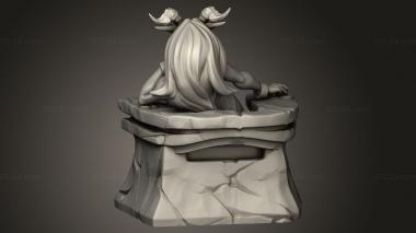 Figurines of girls (Dragon Lady Hero Tier Short Thrones Throne, STKGL_3044) 3D models for cnc