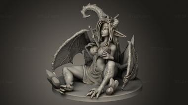 Figurines of girls (Dragoness Eira, STKGL_3052) 3D models for cnc