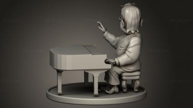 Figurines of girls (Elton John, STKGL_3111) 3D models for cnc