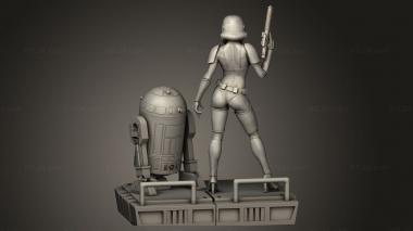 Figurines of girls (Female stormtrooper with, STKGL_3262) 3D models for cnc