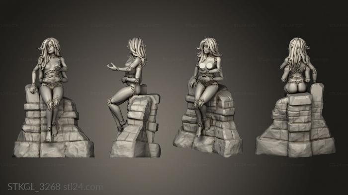 Figurines of girls (Fey Guide Spirit Guide Pin Up, STKGL_3268) 3D models for cnc