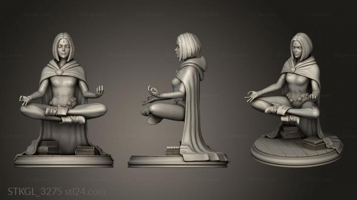 Figurines of girls (Filipe de Andrade Meditating Raven, STKGL_3275) 3D models for cnc