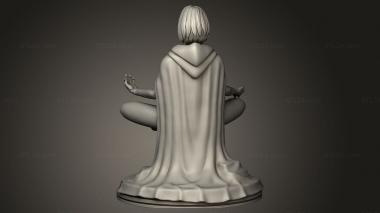 Figurines of girls (Filipe de Andrade Meditating Raven Bangs, STKGL_3276) 3D models for cnc