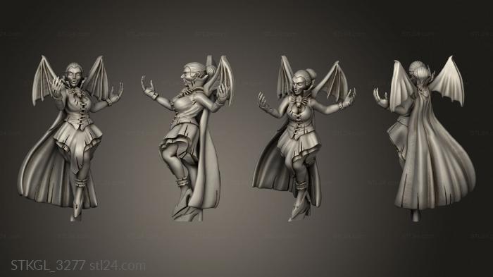 Figurines of girls (Filippo Giovannini Cross Lances Halloween vampire, STKGL_3277) 3D models for cnc