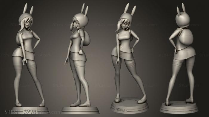 Figurines of girls (Fionna Adventure Time Back, STKGL_3278) 3D models for cnc