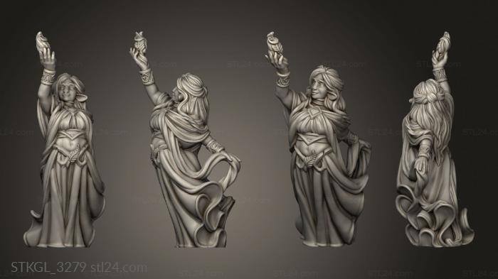 Figurines of girls (FIRBOLG MAGE, STKGL_3279) 3D models for cnc