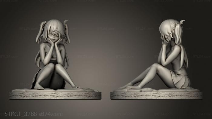 Figurines of girls (Genshin Impact Statue, STKGL_3288) 3D models for cnc