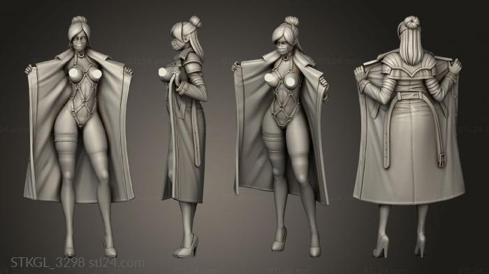 Figurines of girls (Flasher Merchant nsfw mask, STKGL_3298) 3D models for cnc