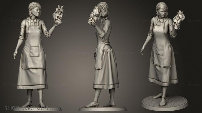 Figurines of girls (Forge Waitress, STKGL_3302) 3D models for cnc