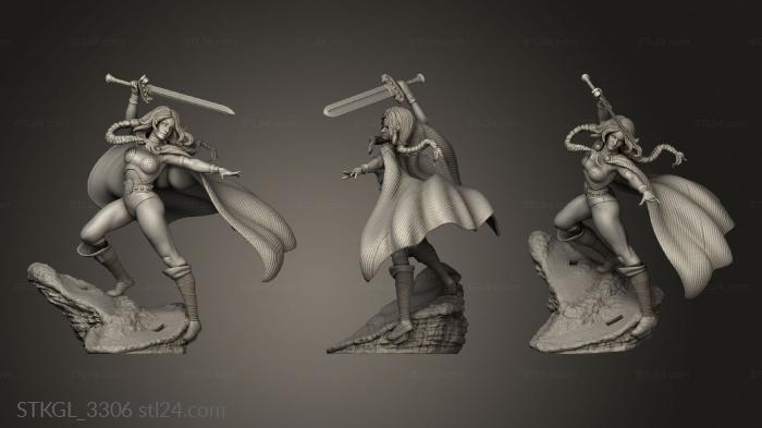 Figurines of girls (Francis Quez Valkyrie NSFW Reg Valky, STKGL_3306) 3D models for cnc