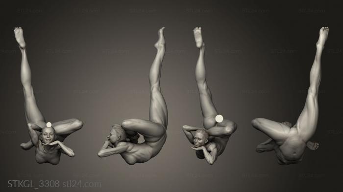 Figurines of girls (Fred Lucazeau Ballerina difficult, STKGL_3308) 3D models for cnc