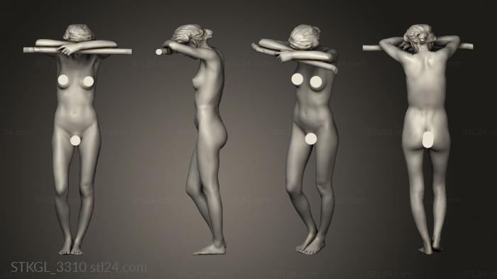 Figurines of girls (Fred Lucazeau Hiding, STKGL_3310) 3D models for cnc