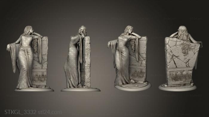 Figurines of girls (Galadriel, STKGL_3332) 3D models for cnc