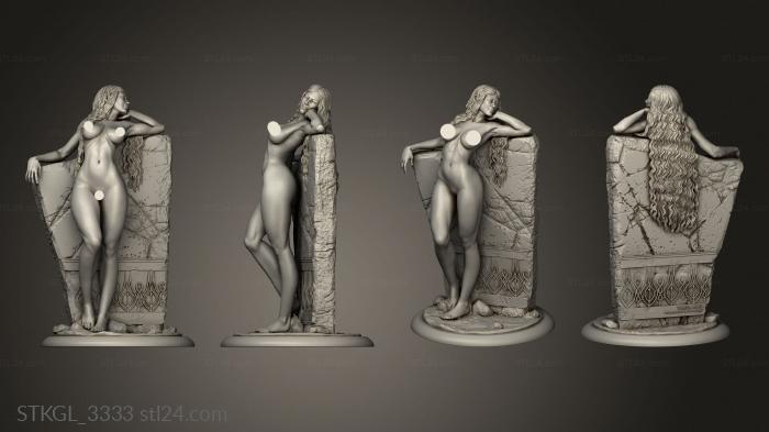 Figurines of girls (Galadriel base, STKGL_3333) 3D models for cnc