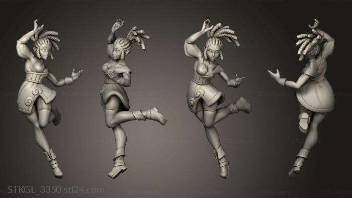 Figurines of girls (Genasi Mage, STKGL_3350) 3D models for cnc