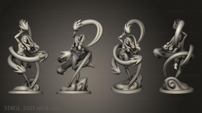 Figurines of girls (Genasi Mage Air Elemental, STKGL_3351) 3D models for cnc