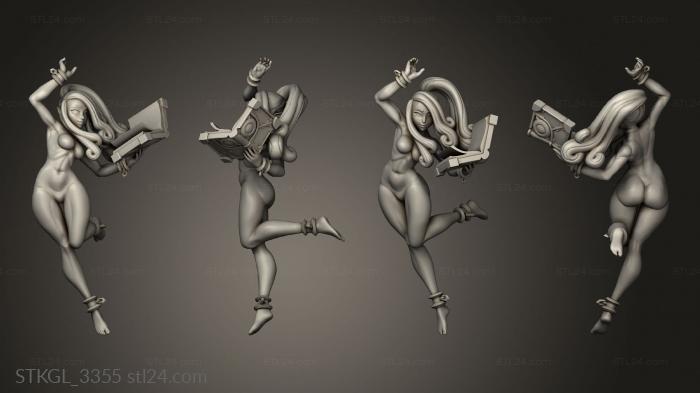 Figurines of girls (Genasi Mage Elemental Book Air, STKGL_3355) 3D models for cnc