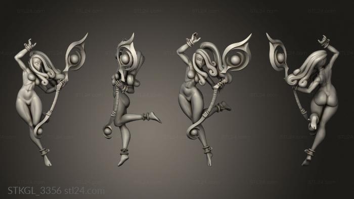 Figurines of girls (Genasi Mage Elemental Staff Air, STKGL_3356) 3D models for cnc