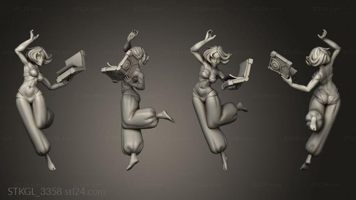 Figurines of girls (Genasi Mage var Book, STKGL_3358) 3D models for cnc