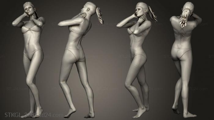 Figurines of girls (GIRL, STKGL_3383) 3D models for cnc