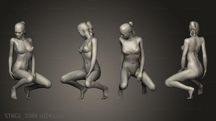 Figurines of girls (GIRL, STKGL_3384) 3D models for cnc