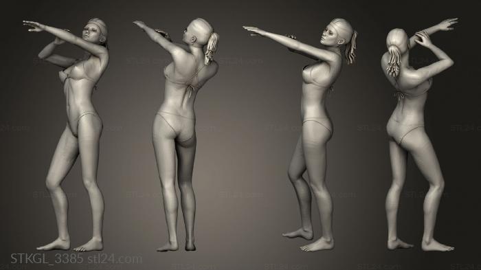 Figurines of girls (GIRL, STKGL_3385) 3D models for cnc