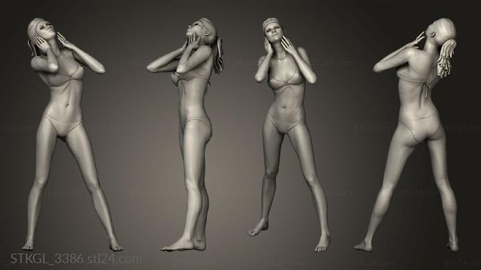 Figurines of girls (GIRL, STKGL_3386) 3D models for cnc