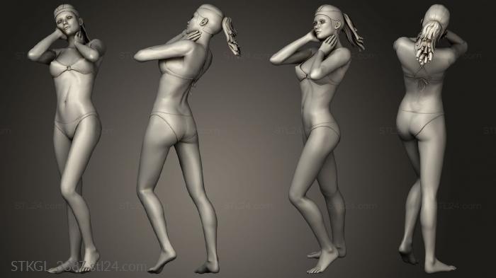 Figurines of girls (GIRL, STKGL_3387) 3D models for cnc