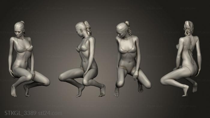 Figurines of girls (GIRL, STKGL_3389) 3D models for cnc