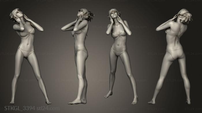 Figurines of girls (GIRL, STKGL_3394) 3D models for cnc