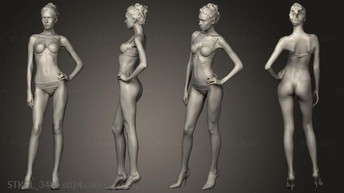 Figurines of girls (girl, STKGL_3405) 3D models for cnc