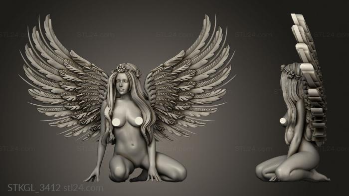 Figurines of girls (Girl naked, STKGL_3412) 3D models for cnc