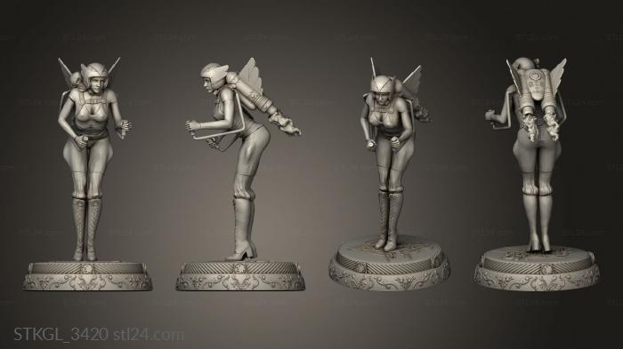 Figurines of girls (Girl GRFX, STKGL_3420) 3D models for cnc