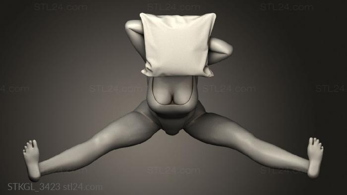 Figurines of girls (girl with suits Pillow, STKGL_3423) 3D models for cnc