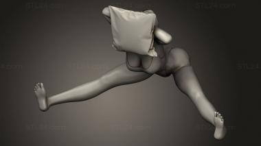 Figurines of girls (girl with suits Pillow, STKGL_3423) 3D models for cnc