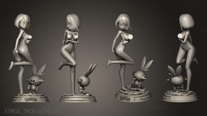 Figurines of girls (Gloria and Scorbunny, STKGL_3430) 3D models for cnc