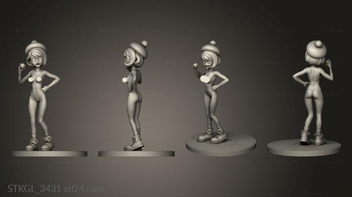 Figurines of girls (Gloria Pokemon Sword and Shield NSFW, STKGL_3431) 3D models for cnc