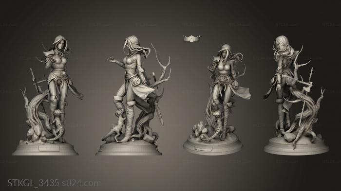 Figurines of girls (Goddess animal, STKGL_3435) 3D models for cnc