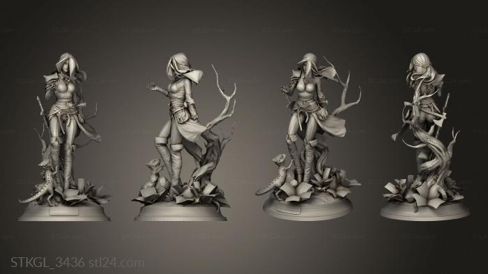 Figurines of girls (Goddess war export, STKGL_3436) 3D models for cnc