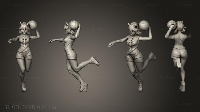 Figurines of girls (Gym Suit Figurines space elf gymsuit cat ears, STKGL_3448) 3D models for cnc