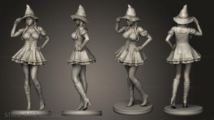 Figurines of girls (Halloween Girl HG, STKGL_3452) 3D models for cnc